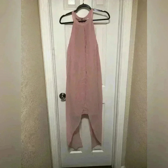 🌸VENUS Chiffon Overlay Bandage Bodycon Pink Dress Sleeveless Sexy Slimming🌸 - Picture 8 of 16